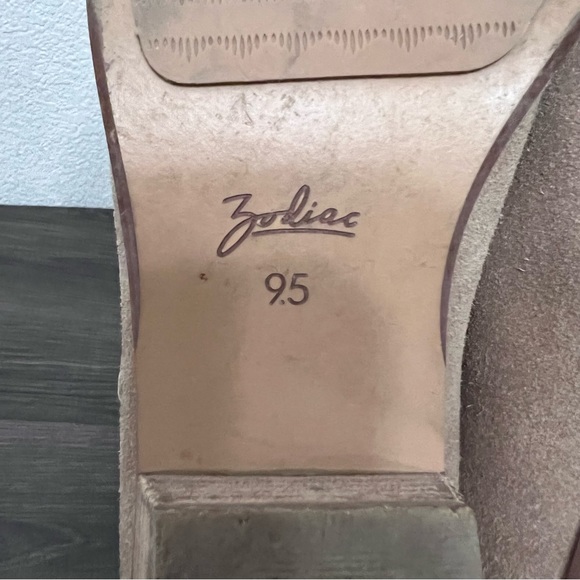 Zodiac tan leather slip on mules with heel western boho size 9.5 - Picture 13 of 14